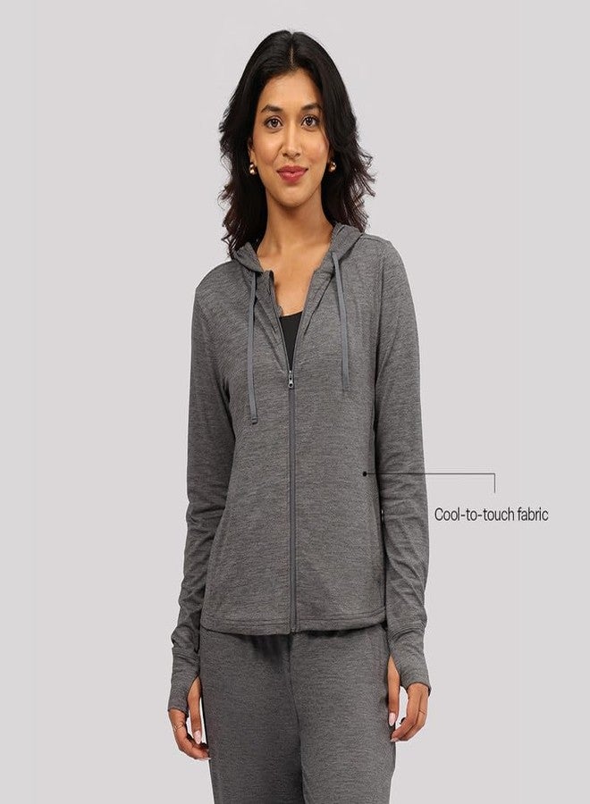 BlissClub AirMeltTM Zippered Jackets | Chic zippered front | Thumbhole detailing | Weightless fabrics | Pockets | Cool-to-touch fabrics - Image 3