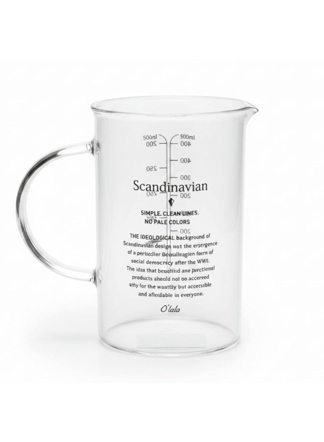 Olala Scandinavian Glass Measuring Cup 500ml - Image 3