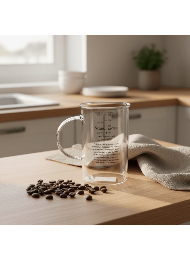 Olala Scandinavian Glass Measuring Cup 500ml - Image 1