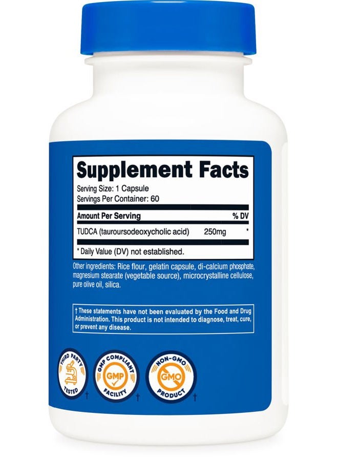 Nutricost Tudca 250mg, 60 Capsules (Tauroursodeoxycholic Acid) - Premium Quality - Image 5