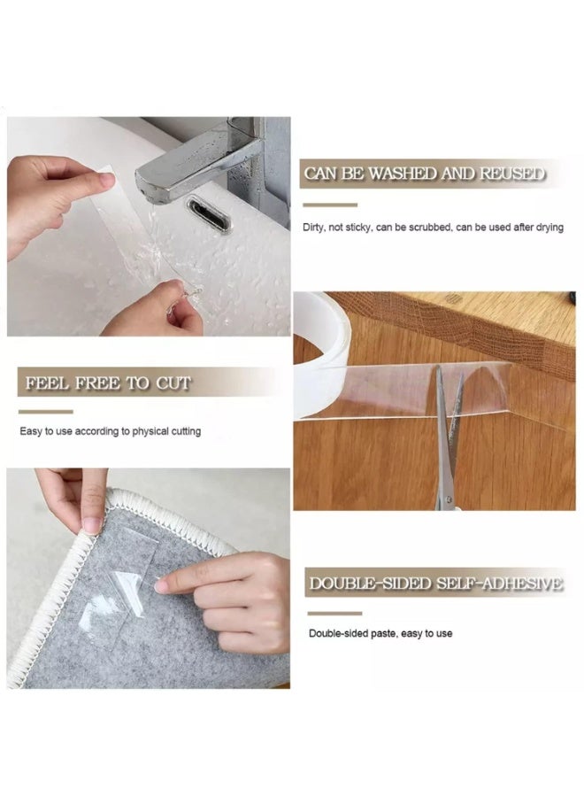 Kaco 1 Pack Heavy Duty Double Sided Tape, Strong Hold Removable Waterproof Nano Tape for Home, No Residue for Walls Posters Crafts Photos, 5m - Image 5