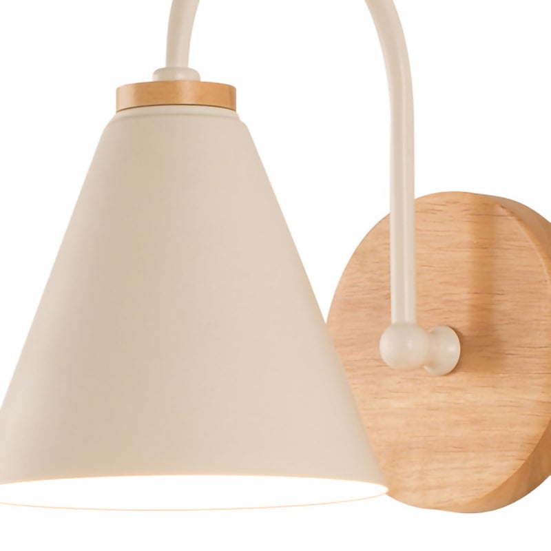 Wall Lamp Curved Simple Antirust Living Room Corridor Study Bedroom Bedside Wall Sconce for Decoration No Light Source White - Image 5