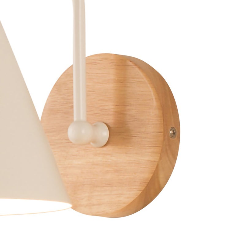 Wall Lamp Curved Simple Antirust Living Room Corridor Study Bedroom Bedside Wall Sconce for Decoration No Light Source White - Image 2