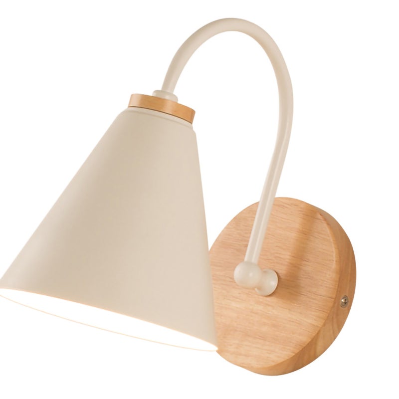Wall Lamp Curved Simple Antirust Living Room Corridor Study Bedroom Bedside Wall Sconce for Decoration No Light Source White - Image 3