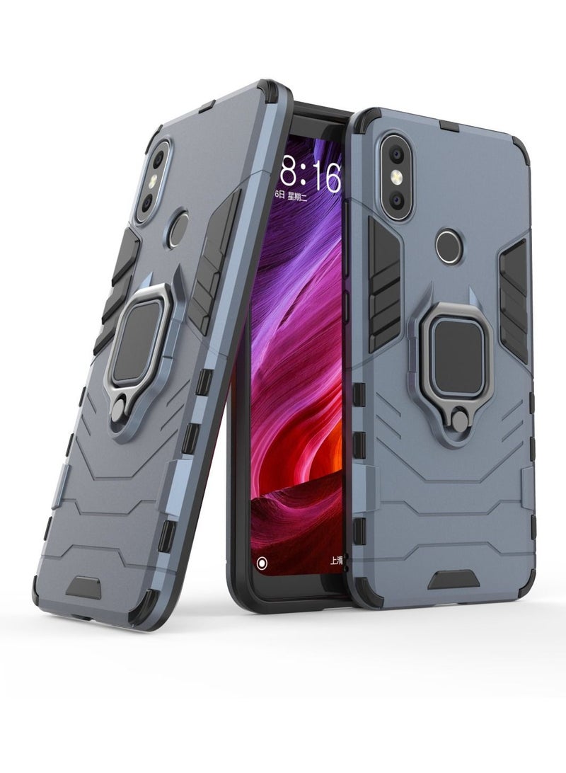 Blue Protective Cover With Ring Bracket For Xiaomi - Image 1