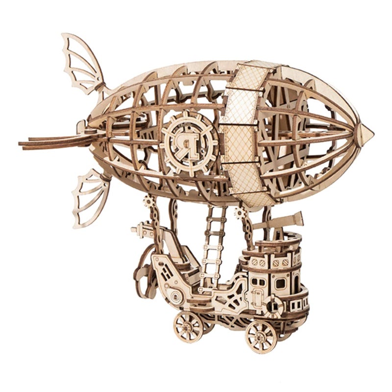 Wooden Airship Model DIY Craft Kit Educational Puzzle Toy For Kids - Image 2
