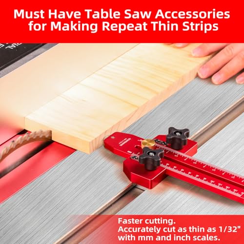 GOINGMAKE Thin Rip Jig Table Saw Jig Guide, Making Repetitive Narrow Thin Strip Cuts, Anti-Kick Back, Fits for 3/8" x 3/4" T and U Slot, for Table Saw Band Saw Router Table Woodworking Tools - Image 5
