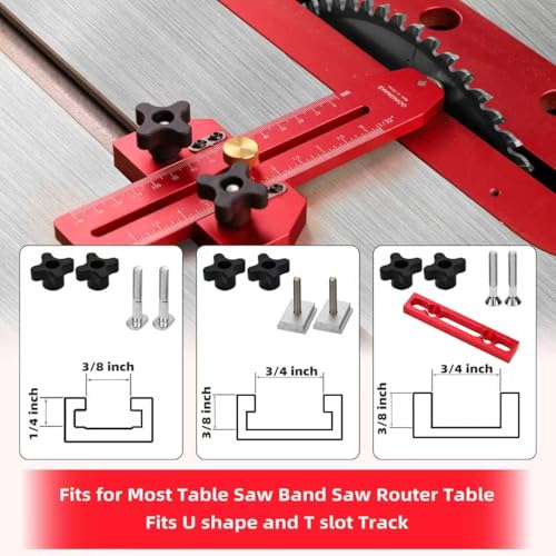 GOINGMAKE Thin Rip Jig Table Saw Jig Guide, Making Repetitive Narrow Thin Strip Cuts, Anti-Kick Back, Fits for 3/8" x 3/4" T and U Slot, for Table Saw Band Saw Router Table Woodworking Tools - Image 2
