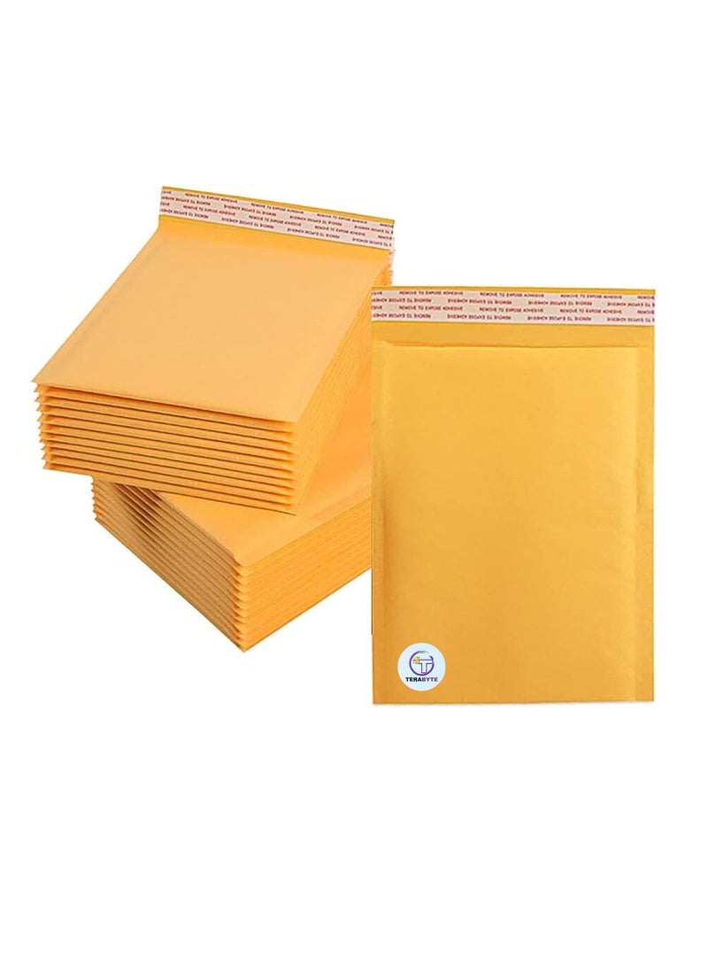 Terabyte Bubble Envelopes Bags 220MM X 265MM (9 INCH-11 INCH) Kraft Paper Bubble Envelopes Bags Padded Mailers Shipping Envelopes Self Seal for Packaging 25pcs - Image 1