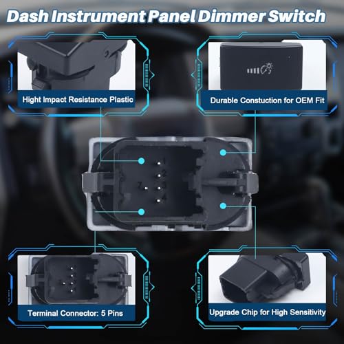 LLYZFED BL3Z-11691-AA Instrument Panel Dimmer Switch Fit for Ford F-150 2011-2014, Replace# BL3Z11691AA - Image 4