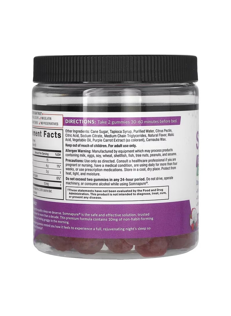 Force Factor Somnapure Gummies Melatonin Dream Berry 10 mg 120 Gummies 5 mg per Gummy  - Image 3