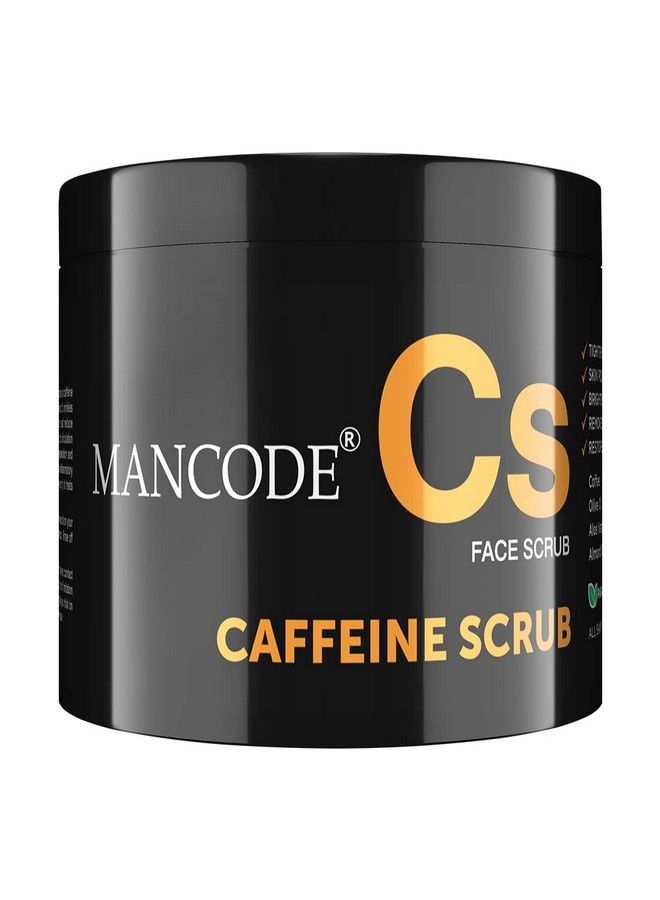MAN CODE Mancode Caffeine Scrub Tan Removal Deep Cleansing Gentle Exfoliating Natural Glow Treats Clogged Pores No Paraben No Sulfate No Mineral Oils 100 Gm Caffeine Scrub For Men - Image 1