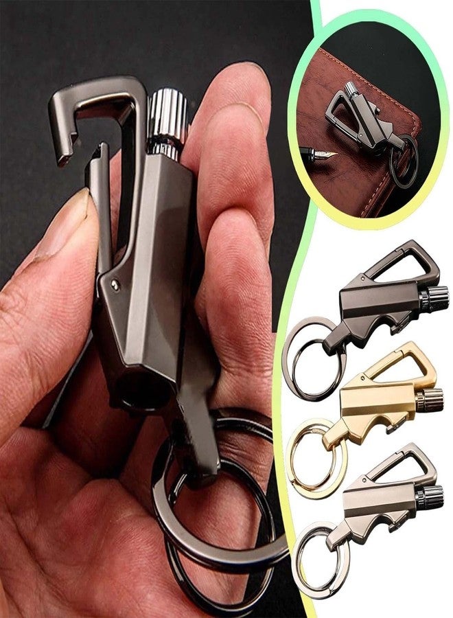 sunerme Permanent Match Infinity Lighter with Multitool Keychain Bottle Opener, Reusable Waterproof Fire Starter Lighter, Outdoor Survival Strike Anywhere Matches (Black*2) - Image 5
