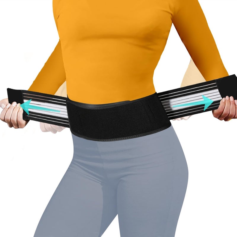 cybryeh Lightweight Back Brace for Lower Back Pain Under Clothes - Relief from Sciatica, Hip and Spine Pain - Breathable & Adjustable Lumbar Support Belt for Home, Work and Exercise - Suitable for Women&Men - Image 1