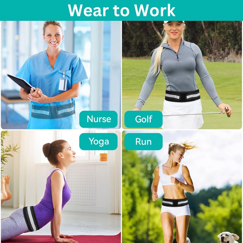 cybryeh Lightweight Back Brace for Lower Back Pain Under Clothes - Relief from Sciatica, Hip and Spine Pain - Breathable & Adjustable Lumbar Support Belt for Home, Work and Exercise - Suitable for Women&Men - Image 5