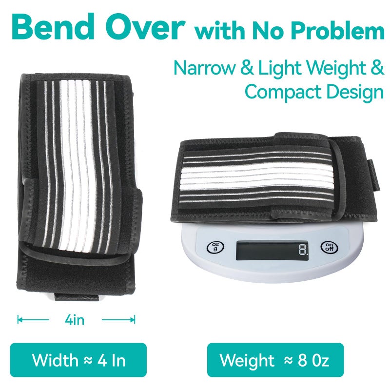 cybryeh Lightweight Back Brace for Lower Back Pain Under Clothes - Relief from Sciatica, Hip and Spine Pain - Breathable & Adjustable Lumbar Support Belt for Home, Work and Exercise - Suitable for Women&Men - Image 3
