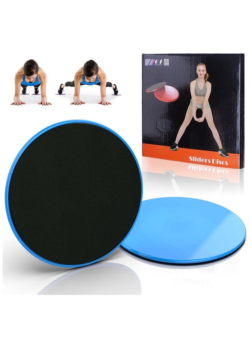Generic - Exercise Sliders Gliding Discs Dual Sided Total Body Workout System 2Pcs, Blue - Image 1
