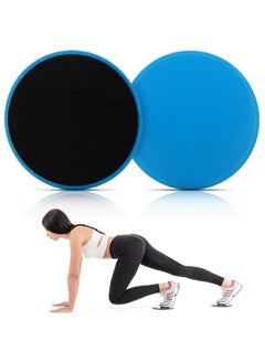 Generic Exercise Sliders Gliding Discs Dual Sided Total Body Workout System 2Pcs, Blue  - Image 3