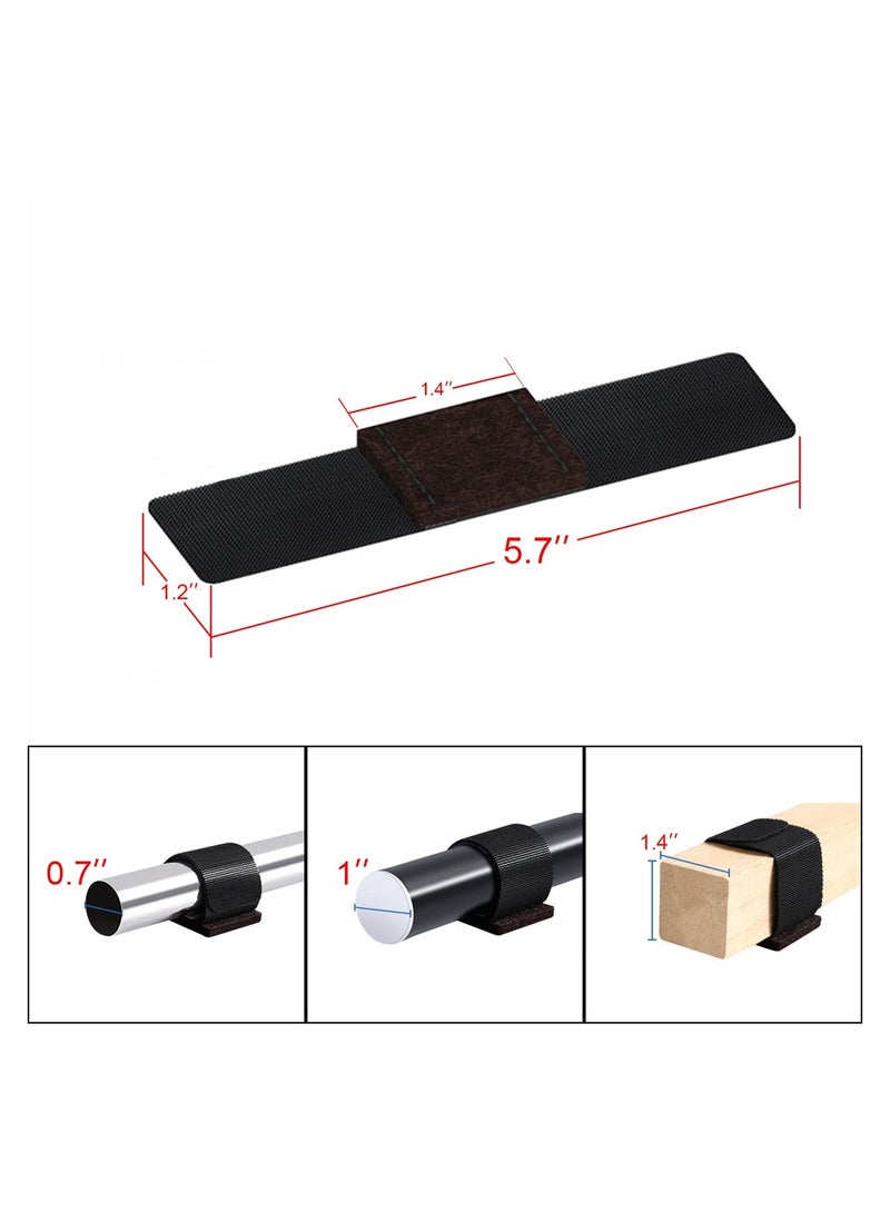 30 Felt Furniture Pads with Hook and Loop Fasteners for Sled Chairs Protect Hardwood Floors Reduce Scratches and Noise for Most Chair Rails - Image 2