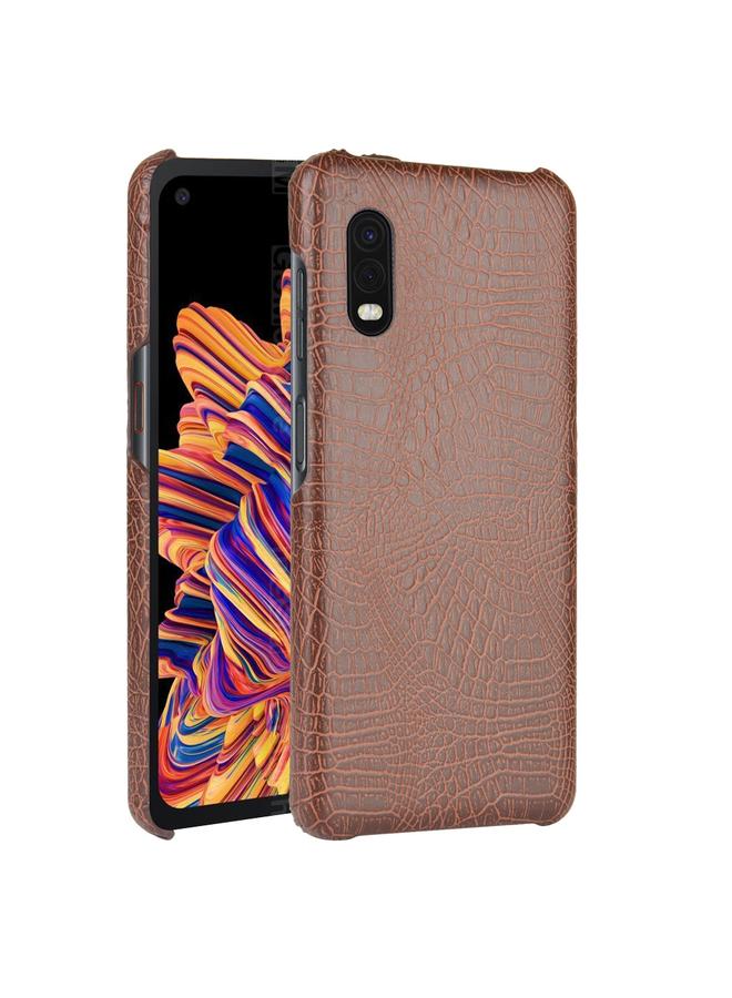 اس-توب جراب لهاتف Galaxy Xcover Pro مقاوم للصدمات مصنوع من جلد التمساح PC + PU - Image 1