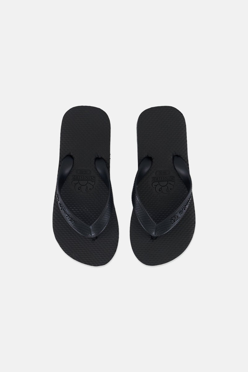 Sundek Kids Boy Brand Logo Slippers, Black - Image 3