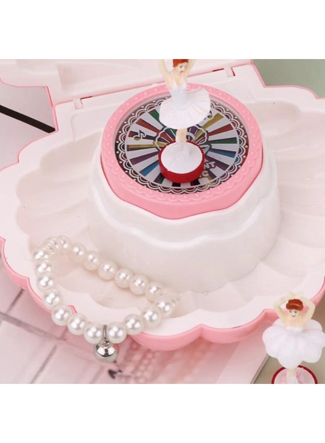 صندوق موسيقى الصدفة الساحر مع راقصة باليه وإضاءة LED | صندوق مجوهرات هدايا للبنات - Image 5