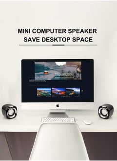 BONKS Computer Speakers, 6W PC Powered Speakers USB Speaker Monitor Speakers for Desktop Computer/PC/Laptop Gaming Speaker  - Image 5