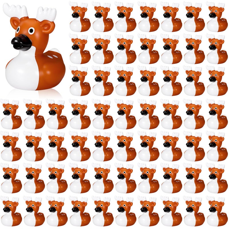 DEEKIN 24 Pcs Whitetail Deer Buck Rubber Duck 2 Inch Rubber Duck Party Favors for Winter Holiday Hunting Party Gifts Home Decorations Whitetail Deer Buck - Image 3