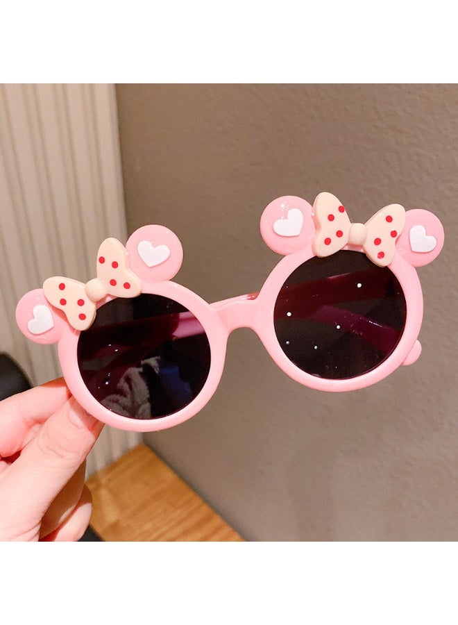 Minnie Mouse Cat Eye Glasses - Red & Black with Heart & Bow Details, Stylish Women'S Fashion Accessory, Perfect Gift for Friends, Festive Accessory|Playful Design|Plastic Frame