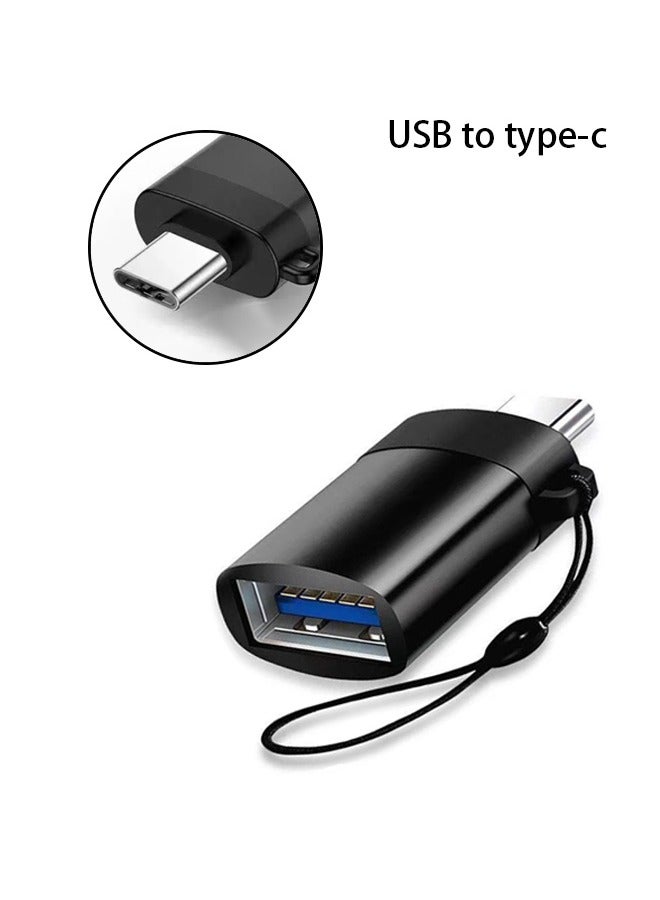 USB 3.0 Type C OTG Adapter Fast USB A to Type C Adapter for Macbook Pro/Xiaomi/ Huawei/Samsung/Laptop/iPad, Mini USB Adapter Type-C OTG Cable Converter（Black）  - Image 1