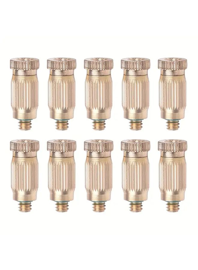 10pcs Brass Misting Nozzle Spray Heads Durable Metal Fit American European Threads Even Spray - Image 2