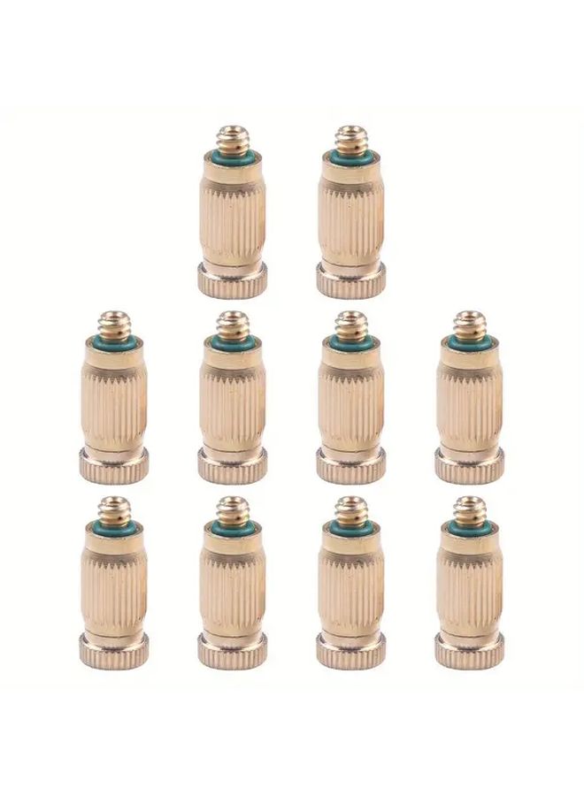 10pcs Brass Misting Nozzle Spray Heads Durable Metal Fit American European Threads Even Spray - Image 4