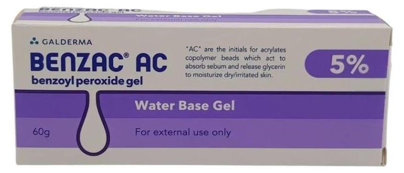 Benzac AC 5% Benzoyl Peroxide Gel 60g