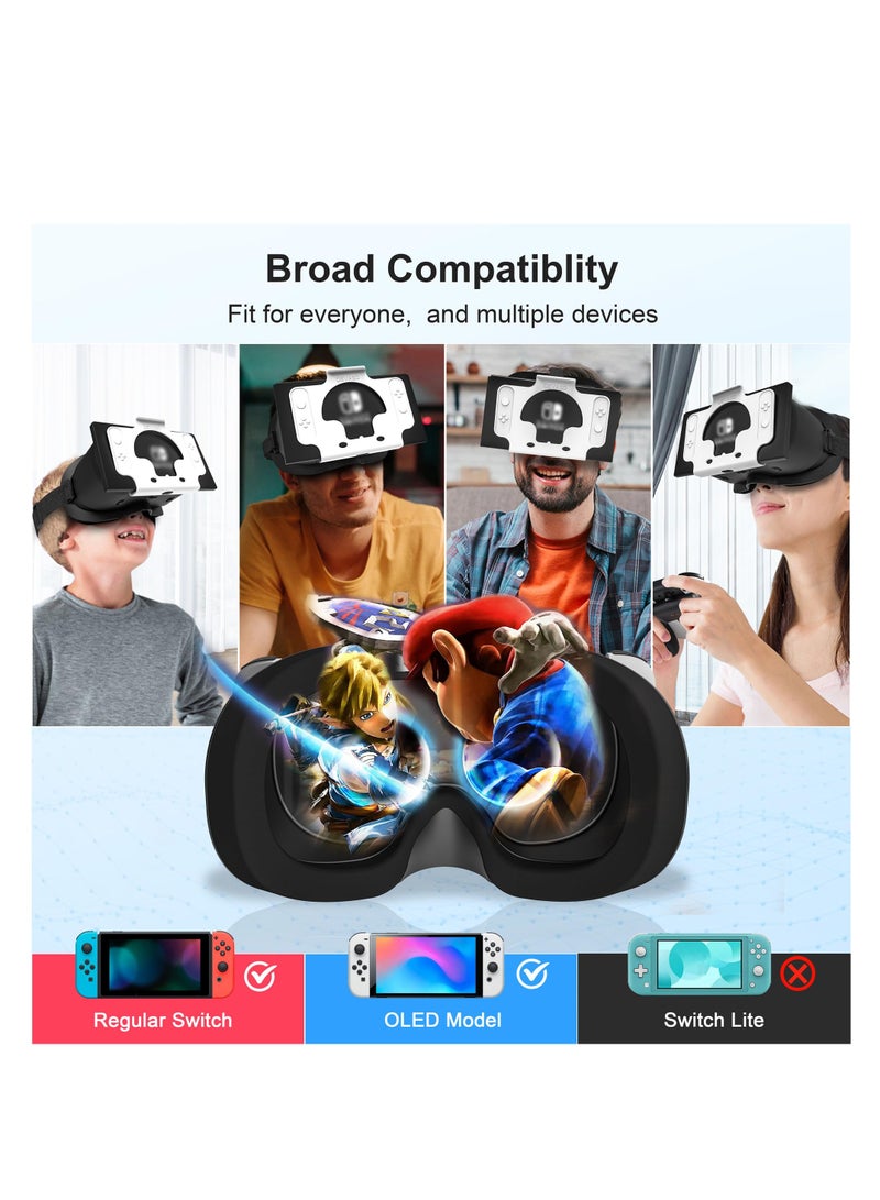نظارات الواقع الافتراضي المحسّنة مناسبة لنموذج Switch OLED، نظارات الواقع الافتراضي Switch مع عدسات HD قابلة للتعديل وحزام رأس مريح، نظارات Labo VR Kit 3D مناسبة لملحقات Switch - Image 4