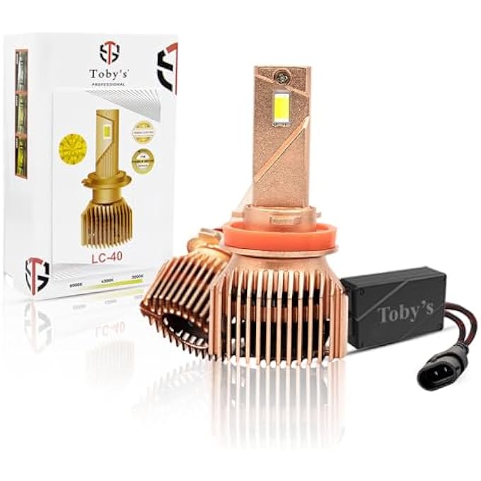 توبيز مجموعة مصابيح أمامية LED أصلية مختبرة بقوة 80 واط من LC40، 8000 لومن، 3 ألوان ساطعة، درجة حرارة 6000 كلفن، 4300 كلفن، 3000 كلفن، H11 - Image 1