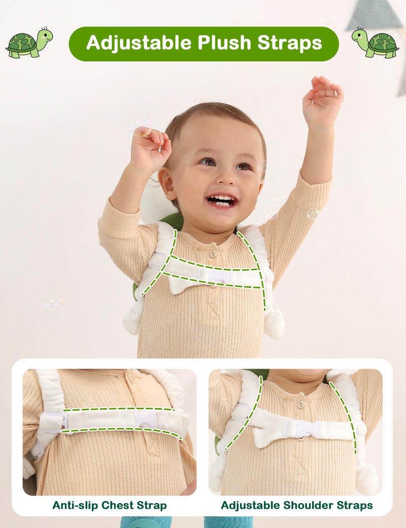JunNeng Baby Head Protector Backpack, Toddler Walking Fall Head Protection, Green Frog - Image 4