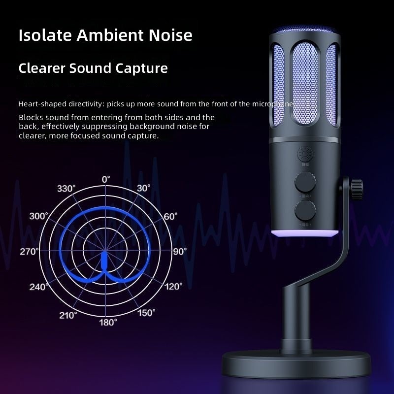 SOAIY SC100 Dedicated Microphone for PC Gaming, Live Streaming, Recording, and Video Conferencing with Noise Cancellation - Image 4