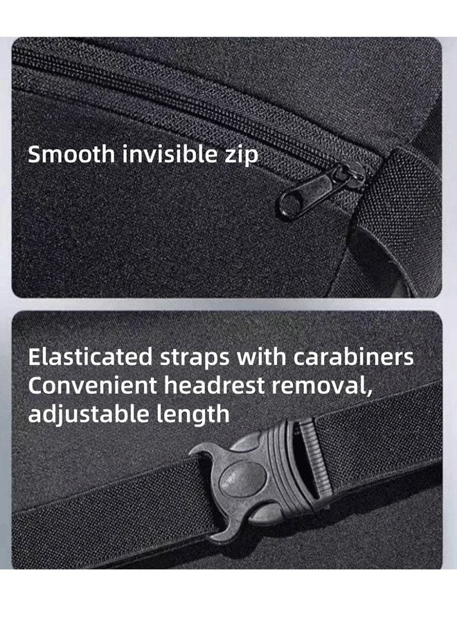Reelyo - Car Headrest & Lumbar Support Cushion for Car Seat and Office Chair，Car Neck Back Support,Ergonomic Car Memory Foam Car Neck Pillow & Lumbar,Car Headrest for Neck Back Pain Relief (Grey) - Image 1