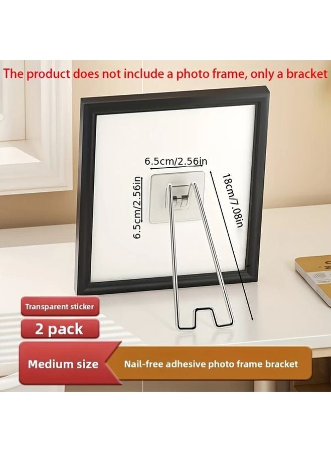 Small Size Adjustable Photo Frame Easel Stand Self Adhesive Metal Display Rack - Image 5