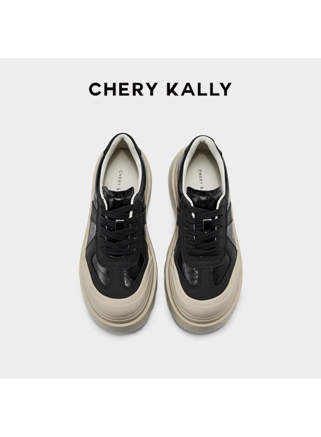 Chery Kally Classic Simple Thick-soled Shoes, Spring And Summer New Women's Height-increasing Shoes, Versatile Xb3402, Black, Size 35 - Image 4