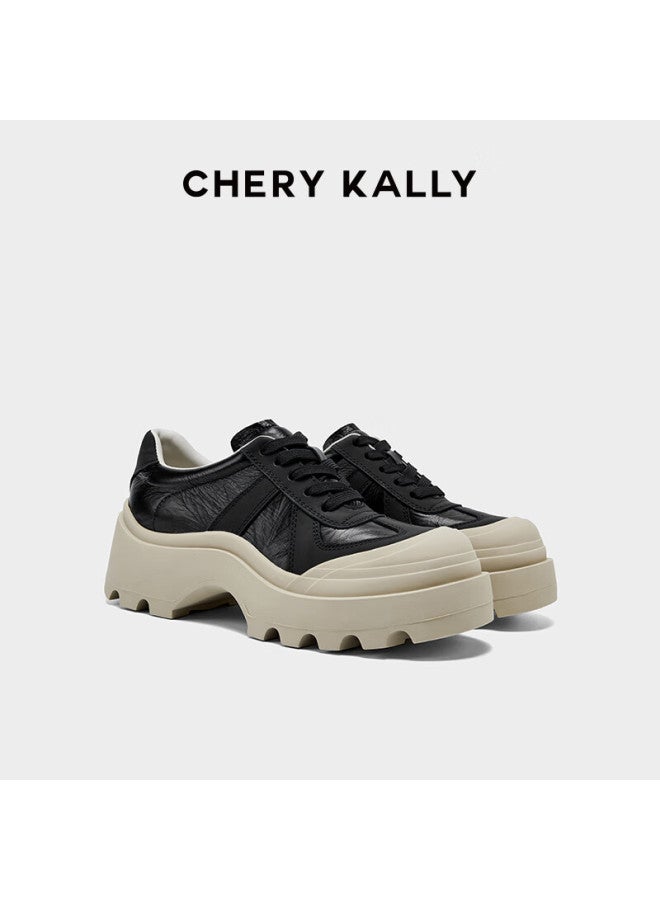 Chery Kally Classic Simple Thick-soled Shoes, Spring And Summer New Women's Height-increasing Shoes, Versatile Xb3402, Black, Size 35 - Image 5