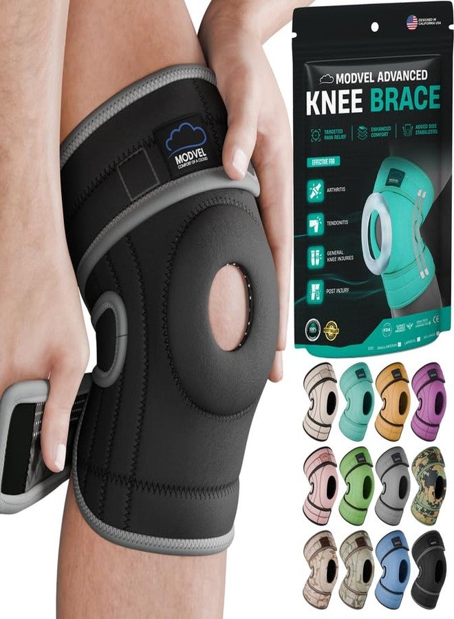 Modvel ELITE Knee Brace With Side Stabilizers & Patella Gel Pads for Maximum Knee Pain Support and Fast Recovery for Men and Women, Knee Pad for Running, Workout, Arthritis, Joint Recovery - Image 1