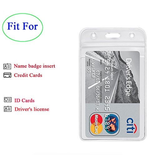 YOUOWO 2 Pack Blue Red Lanyard with Vertical ID Badge Holder,Neck Office Lanyards with Clip,for id Card Holder, id Badges Name Tag Card Holders - Image 5