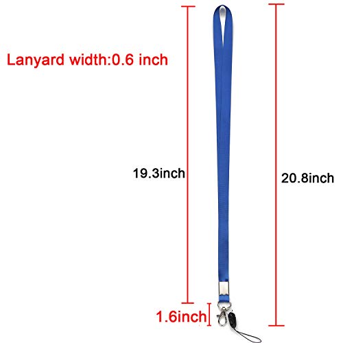 YOUOWO 2 Pack Blue Red Lanyard with Vertical ID Badge Holder,Neck Office Lanyards with Clip,for id Card Holder, id Badges Name Tag Card Holders - Image 4