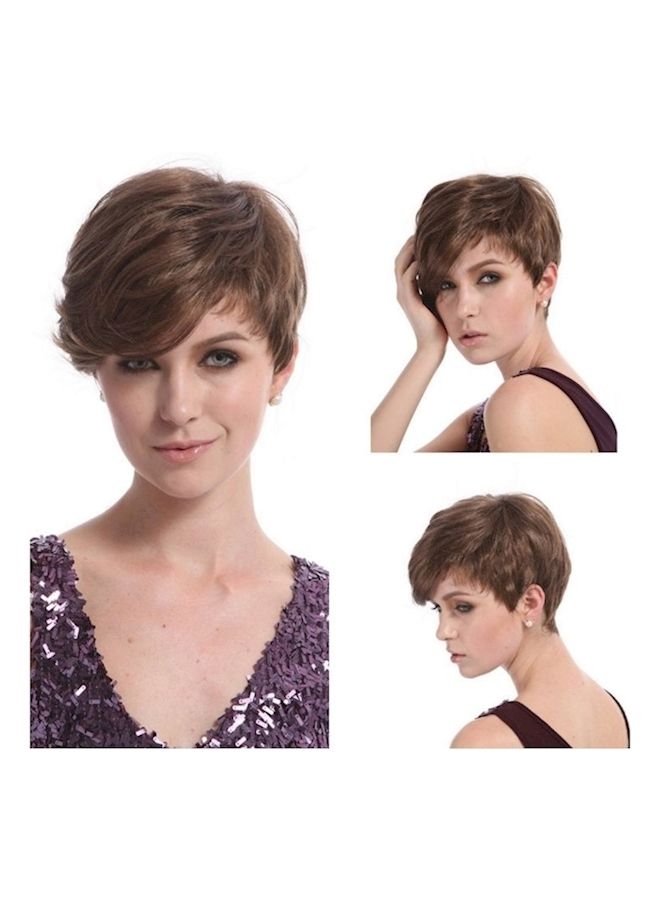 NIBEMINENT Short Hair Wig Dark Brown  - Image 2