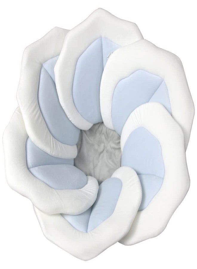 TOFOAN Baby Bath Pad for Infant Bathtub Sink Flower Mat Tub Little Lotus - Petal Soft Supports Lounger Newborn Bathing Insert Seat Baby Essentials - Baby Gifts - 31" (Blue) - Image 1