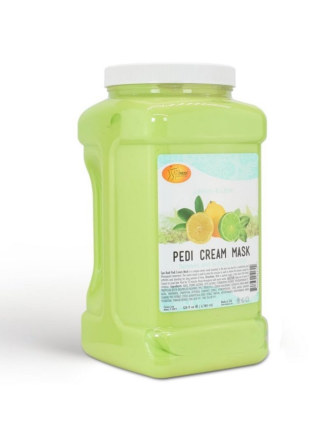 spa REDI - - Body And Foot Cream Mask, Lemon, 128 Oz - Pedicure Massage For Tired Feet And Body, Hydrating, Fresh Skin - Infused With Hyaluronic Acid, Amino Acids, Panthenol, Comfrey Extract - Image 1