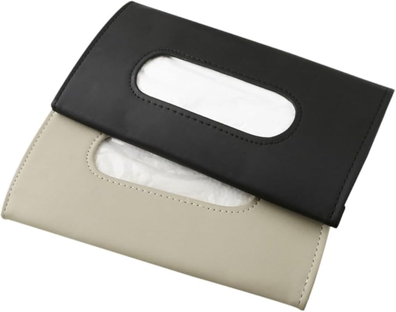 2 قطعة حامل علبة مناديل السيارة حامل تخزين عالمي حاوية مناديل موزع - Image 1