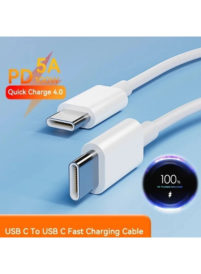 أو إي إم كابل بيانات أصلي للشحن السريع USB-C / Type-C إلى USB-C بقدرة 5 أمبير - Image 1