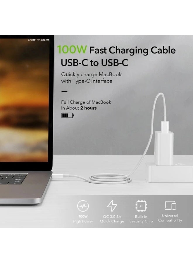 أو إي إم كابل بيانات أصلي للشحن السريع USB-C / Type-C إلى USB-C بقدرة 5 أمبير - Image 5